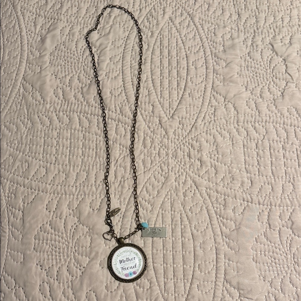 Plunder Necklace with Black Chain and Silver Pendant